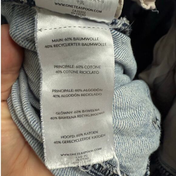 One Teaspoon Womens Smiths Low Waist Wide Leg Denim Jeans Slouchy Multi Pocket - Picture 13 of 14